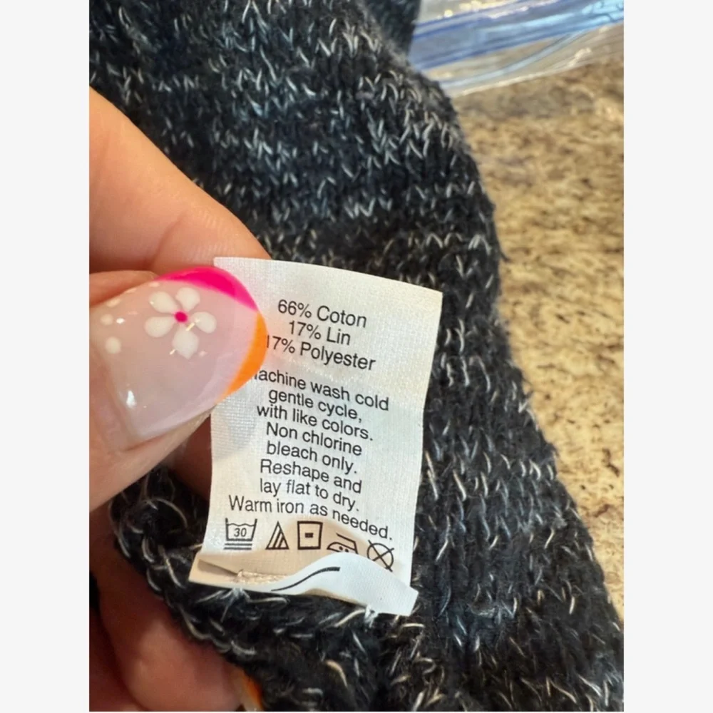 J. Crew Charcoal and Black Cardigan